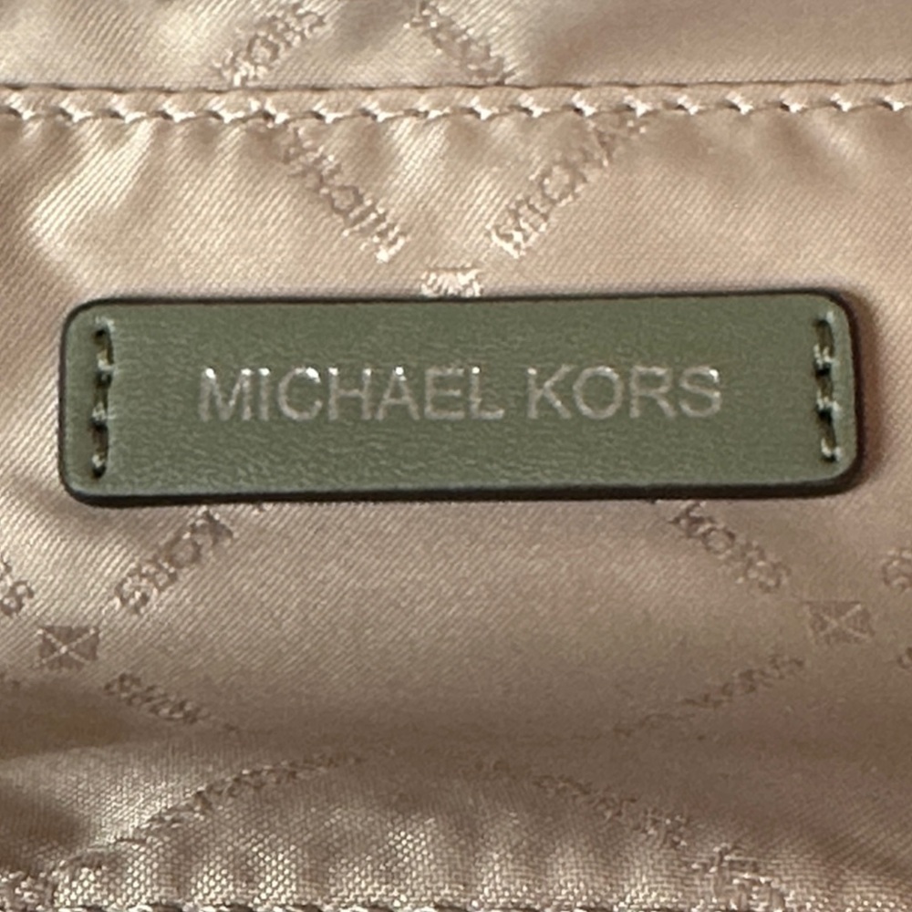 Michael Kors Avril zip top sage green Satchel with matching long strap & charm - Picture 14 of 16